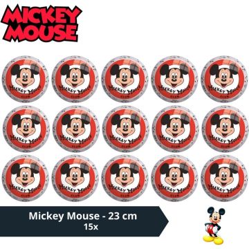 Bal - Voordeelverpakking - Mickey Mouse - 23 cm - 15 stuks