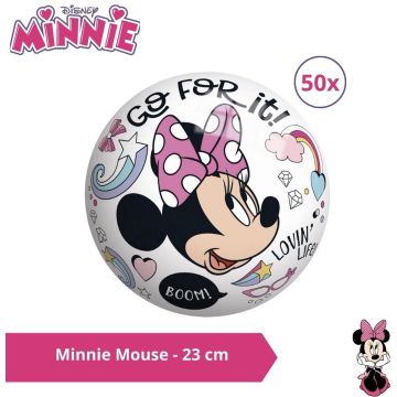 Bal - Voordeelverpakking - Minnie Mouse - 23 cm - 50 stuks