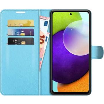Samsung Galaxy A33 Book Wallet Case Texture - Blauw