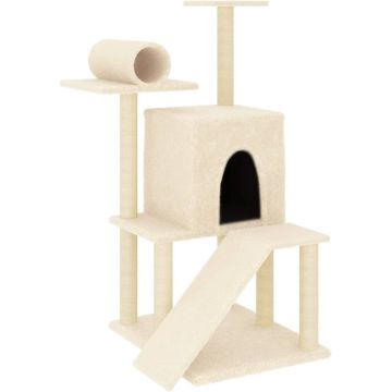 vidaXL-Kattenmeubel-met-sisal-krabpalen-110,5-cm-crèmekleurig