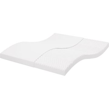 vidaXL-Schuimmatras-7-zones-hardheid-20-ILD-160x200-cm-wit