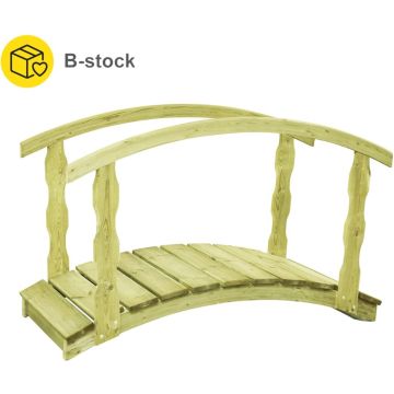 vidaXL B-stock Tuinbrug 170x74x105 cm geïmpregneerd massief grenenhout