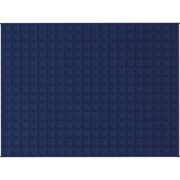 vidaXL Verzwaringsdeken 150x200 cm 11 kg stof blauw