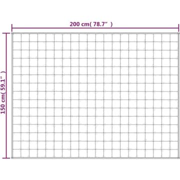 vidaXL Verzwaringsdeken 150x200 cm 7 kg stof lichtcrèmekleurig