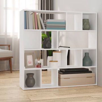 vidaXL Boekenkast/kamerscherm 105x24x102 cm wit