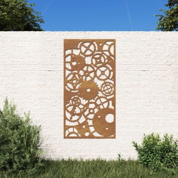 vidaXL-Wanddecoratie-tuin-tandwielontwerp-105x55-cm-cortenstaal