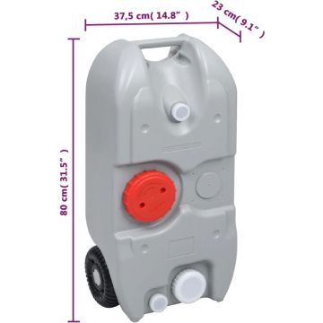 vidaXL Kampeerwasbak en watertankset draagbaar