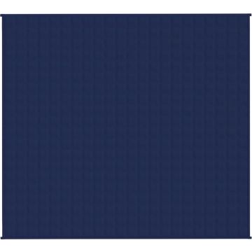 vidaXL Verzwaringsdeken 200x230 cm 13 kg stof blauw