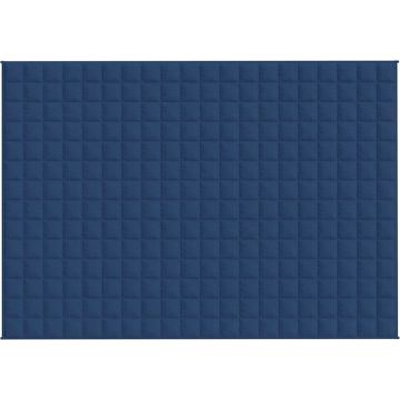 vidaXL Verzwaringsdeken 137x200 cm 6 kg stof blauw