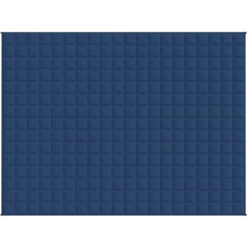 vidaXL Verzwaringsdeken 152x203 cm 11 kg stof blauw