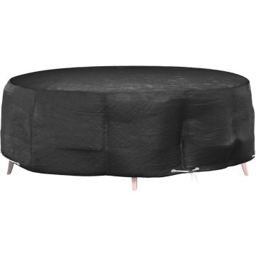 vidaXL Tuinmeubelhoes eilandlounge 10 oogjes rond Ø 236x67 cm