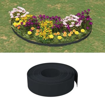 vidaXL Tuinranden 3 st 10 m 15 cm polyetheen zwart