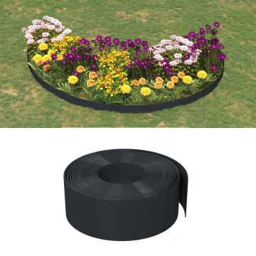 vidaXL Tuinranden 3 st 10 m 20 cm polyetheen zwart