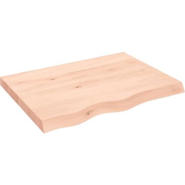 vidaXL Wandschap 80x60x6 cm onbehandeld massief eikenhout