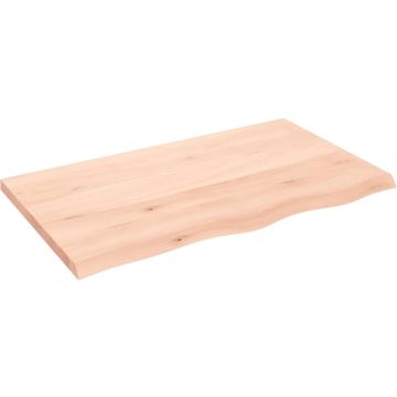 vidaXL Wandschap 100x60x4 cm onbehandeld massief eikenhout