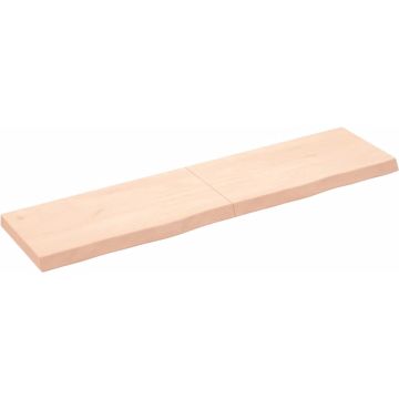 vidaXL Wandschap 160x40x6 cm onbehandeld massief eikenhout