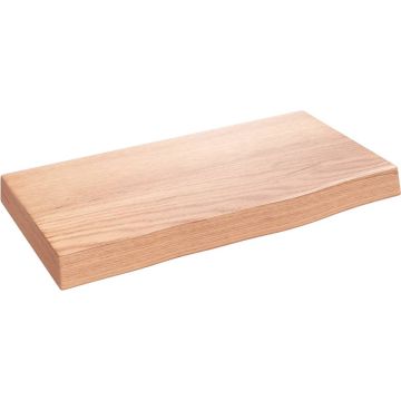 vidaXL Wandschap 40x20x4 cm behandeld massief eikenhout lichtbruin