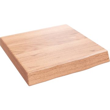 vidaXL Wandschap 40x40x6 cm behandeld massief eikenhout lichtbruin