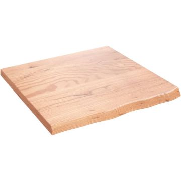 vidaXL Wandschap 60x60x4 cm behandeld massief eikenhout lichtbruin