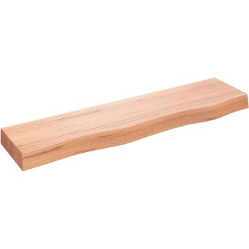 vidaXL Wandschap 80x20x6 cm behandeld massief eikenhout lichtbruin