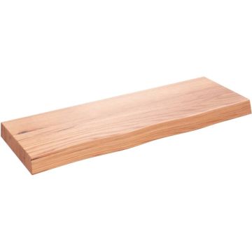 vidaXL Wandschap 80x30x6 cm behandeld massief eikenhout lichtbruin