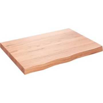 vidaXL Wandschap 80x60x6 cm behandeld massief eikenhout lichtbruin