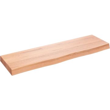 vidaXL Wandschap 100x30x6 cm behandeld massief eikenhout lichtbruin