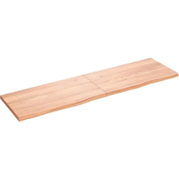 vidaXL Wandschap 180x50x4 cm behandeld massief eikenhout lichtbruin