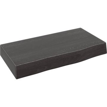 vidaXL Wandschap 40x20x6 cm behandeld massief eikenhout donkergrijs