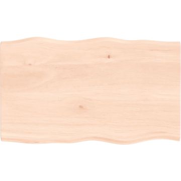vidaXL Tafelblad natuurlijke rand 100x60x2 cm massief eikenhout