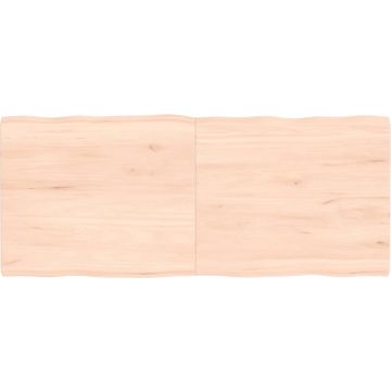 vidaXL Tafelblad natuurlijke rand 120x50x4 cm massief eikenhout