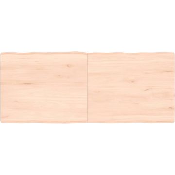 vidaXL Tafelblad natuurlijke rand 120x50x6 cm massief eikenhout