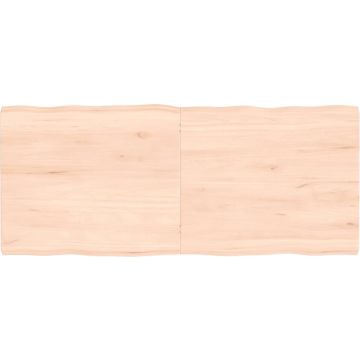 vidaXL Tafelblad natuurlijke rand 140x60x4 cm massief eikenhout