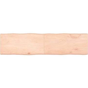 vidaXL Tafelblad natuurlijke rand 160x40x6 cm massief eikenhout