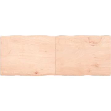 vidaXL Tafelblad natuurlijke rand 160x60x4 cm massief eikenhout