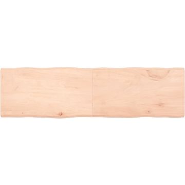 vidaXL Tafelblad natuurlijke rand 180x50x4 cm massief eikenhout