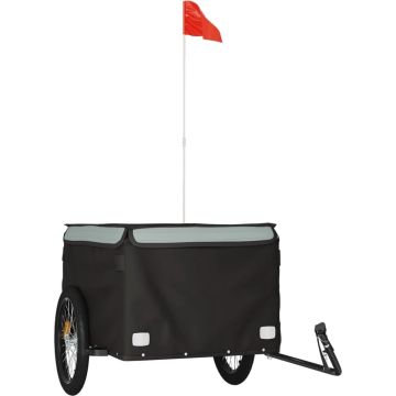 vidaXL-Fietskar-45-kg-ijzer-zwart-en-grijs