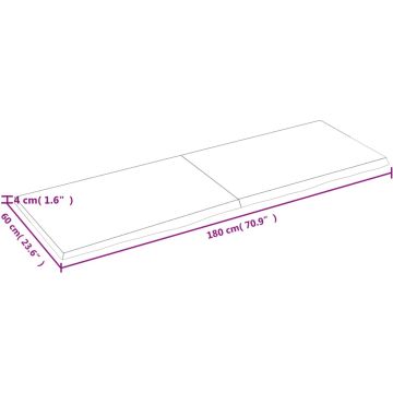 vidaXL-Wastafelblad-180x60x4-cm-onbehandeld-massief-hout