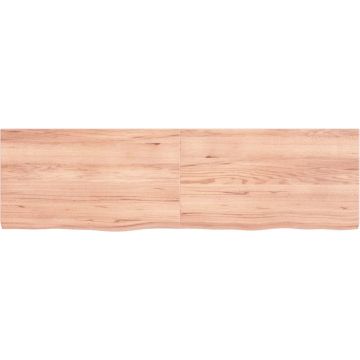 vidaXL-Wastafelblad-140x40x4-behandeld-massief-hout-lichtbruin