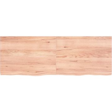 vidaXL-Wastafelblad-140x50x4-behandeld-massief-hout-lichtbruin