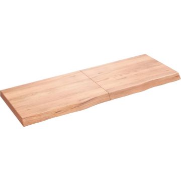 vidaXL-Wastafelblad-140x50x6-behandeld-massief-hout-lichtbruin