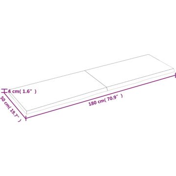 vidaXL-Wastafelblad-180x50x4-behandeld-massief-hout-lichtbruin