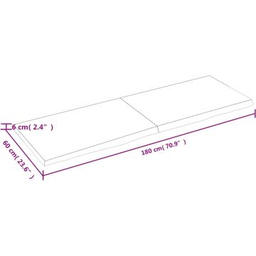 vidaXL-Wastafelblad-180x60x6-behandeld-massief-hout-lichtbruin