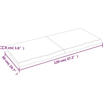 vidaXL-Wastafelblad-120x50x4-cm-behandeld-massief-hout-donkergrijs