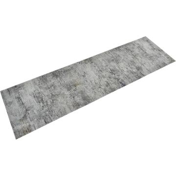 vidaXL Keukenmat wasbaar betonprint 45x150 cm fluweel