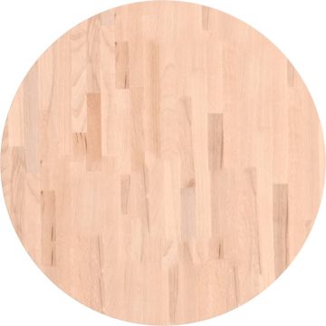 vidaXL-Tafelblad-rond-Ø70x1,5-cm-massief-beukenhout