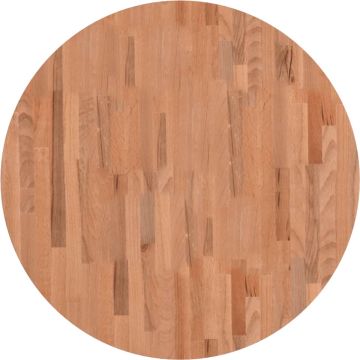 vidaXL-Tafelblad-rond-Ø80x1,5-cm-massief-beukenhout