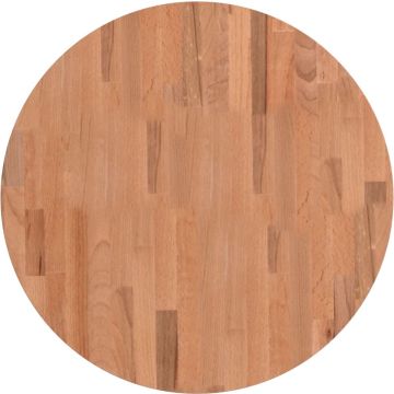 vidaXL-Tafelblad-rond-Ø60x2,5-cm-massief-beukenhout