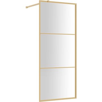 vidaXL-Inloopdouchewand-transparant-80x195-cm-ESG-glas-goudkleurig