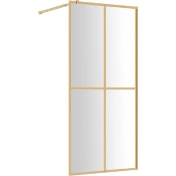 vidaXL-Inloopdouchewand-transparant-80x195-cm-ESG-glas-goudkleurig